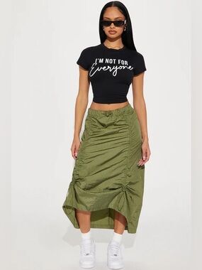 Fashion Nova Black Cropped Graphic Tee